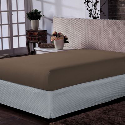 Lençol King Portallar Malha 100% Algodão Premiun Classic Cotton Cappucino
