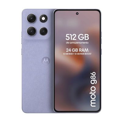 Smartphone Motorola Moto G86 5G 512GB - Lilás, 24GB (12GB RAM+12GB Ram Boost), Câmera 50MP, Tela 6,7"