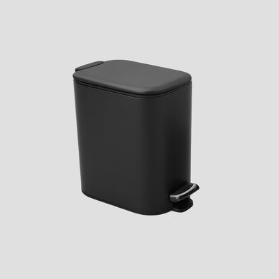 Kit Lixeira Escova Sanitaria Banheiro Lavabo Inox Black Moderna Premium