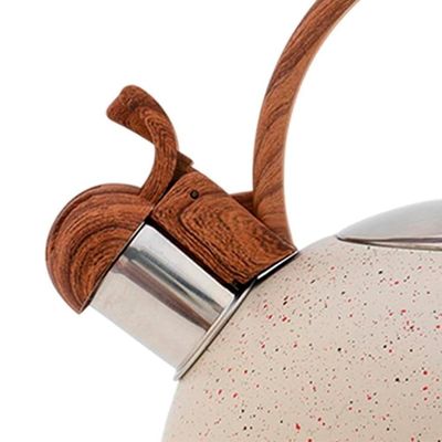Chaleira Inox Com Apito Mármol 2 Litros Mimo Style Bule De Chá Para Ferver Água Jarra Portátil Com Alça