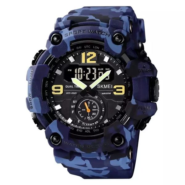 Relógio Digital Militar SKMEI 1384 A Prova d'Água Azul