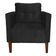 Poltrona Sala Decorativa Livia Pé Madeira Castanho Suede Preto M11 - D'Rossi
