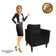 Poltrona Sala Decorativa Livia Pé Madeira Castanho Suede Preto M11 - D'Rossi