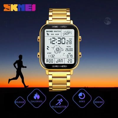 Relógio Digital Masculino SKMEI 1888 com Display de luz Traseira Prata