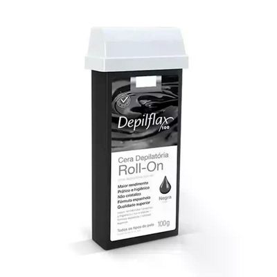 Cera Depilatória Roll-On Negra Depilflax 100G