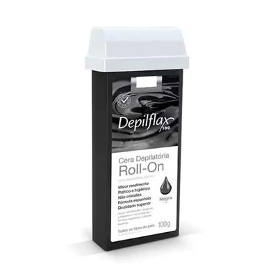 Cera Depilatória Roll-On Negra Depilflax 100G