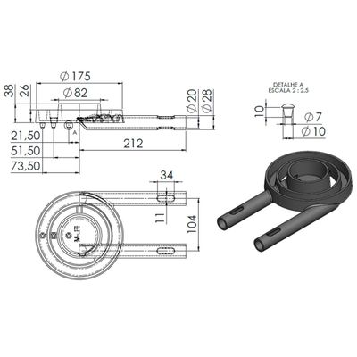 Queimador Duplo MITJ Fogão Industrial Ferro Fundido 17,5cm