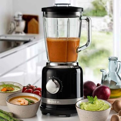 LIQUIDIFICADOR ARIETE MODERNA COPO DE VIDRO 1,5 LITROS PRETO 1000W 127V 00C05850CARBR