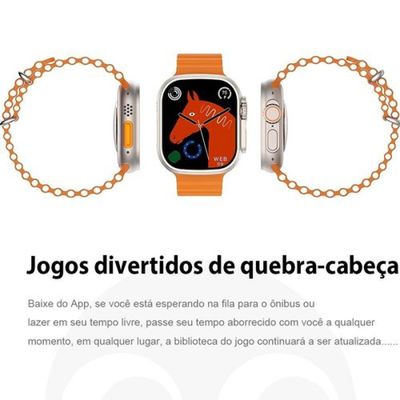 Smartwatch W69 Ultra Max Serie 8 49mm NFC, GPS 2,2" DS Preto
