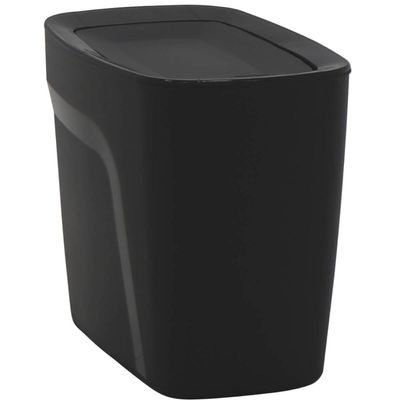 Lixeira de Pia com Tampa Basculante Compact 6,5L Tramontina Plástico Preto Cozinha