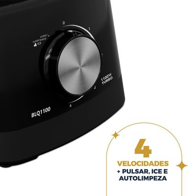 Liquidificador Britânia 1100W 2,7L 4 Velocidades BLQ1100 127V