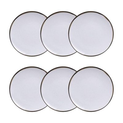 Conjunto 6 Pratos Sobremesa 19cm Canyon Porcelana Tramontina