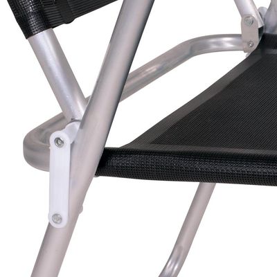 Cadeira De Praia Alumínio Master Plus Até 120kg Cores Mor Preto