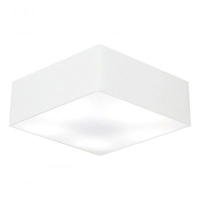 Plafon Quadrado Vivare Md-3002 Cúpula Em Tecido 15/50x50cm - Bivolt Branca 127/220v