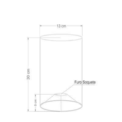 Cúpula Abajur E Luminária Cilíndrica Vivare Cp-7002 ø13x30cm - Bocal Nacional Lilás