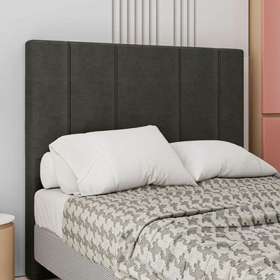Cabeceira Estofada King 195 Cm Rubi Veludo Marrom
