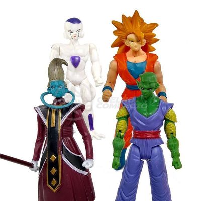 Kit 4 Bonecos Dragon Ball Super 15Cm