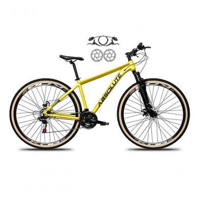 Bicicleta Aro 29 Absolute Nero 5 Alumínio Freio Hidráulico 24v Garfo Suspensão Mtb amarelo Tam: 15