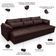 Sofá Retrátil Para Sala de Estar 4 Lugares 332cm Riza S03 Couro Caramelo - Lyam Decor