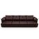 Sofá Retrátil Para Sala de Estar 4 Lugares 339cm Riza S03 Couro Caramelo - Lyam Decor