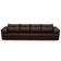 Sofá Retrátil Para Sala de Estar 4 Lugares 339cm Riza S03 Couro Caramelo - Lyam Decor