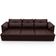 Sofá Retrátil Para Sala de Estar 4 Lugares 297cm Riza S03 Couro Caramelo - Lyam Decor