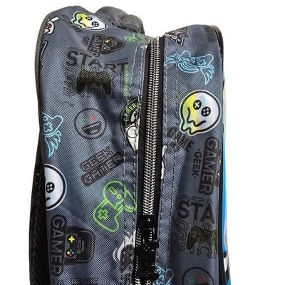 Mochila Costas Infantil Gamer Player On Escolar Jogos Video Game Seanite