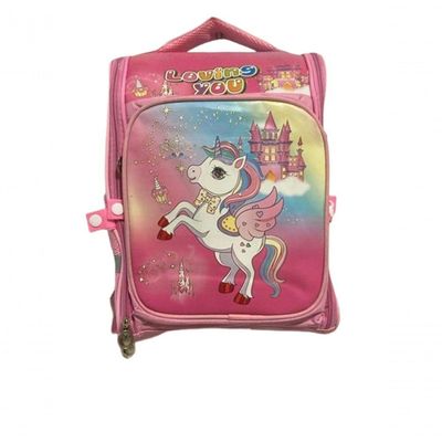 Kit Mochila Escolar Infantil Com Rodinhas Unicórnio Mais Lancheira E Estojo