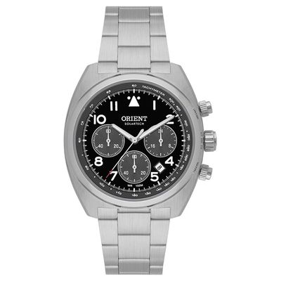 Relógio Orient Masculino Ref: Mbssc297 P2sx Solar Cronógrafo Prateado