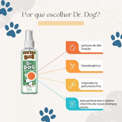 Kit Dr. Dog Banho a seco pet 500ml e perfume Cachorro &amp; Gato120ml FILHOTES
