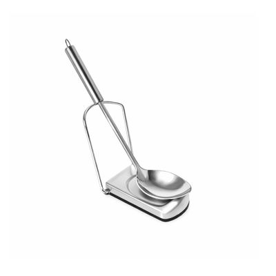 Colher e Suporte Descanso Apoio Aço Inox Servir Profissional