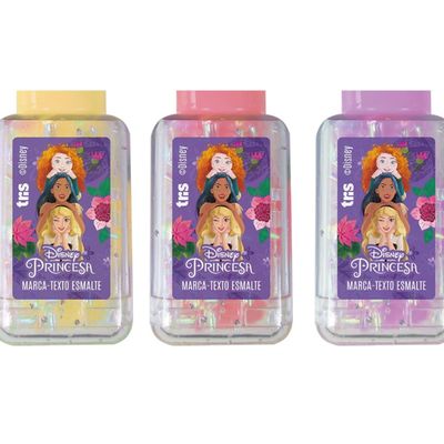MARCA TEXTO PRINCESAS DISNEY ESMALTE NEON - SORTIDO - TRIS
