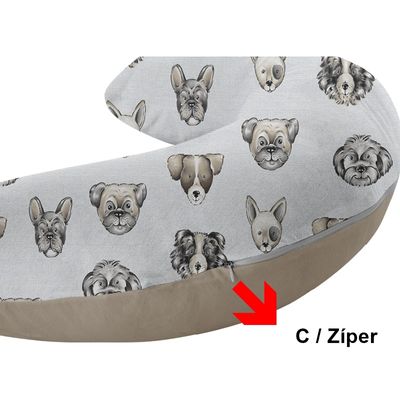 Almofada de Amamentação Tecebem Malha 100% Algodão Com Zíper Agnes 45cmx85cm Duna