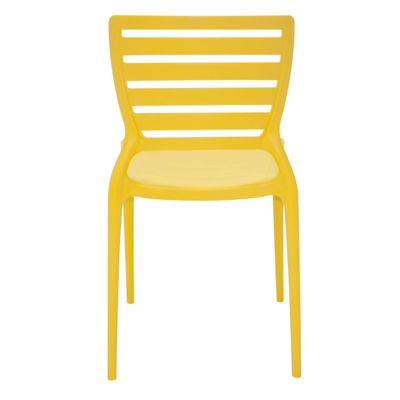 Cadeira Sofia encosto horizontal amarela Tramontina 92237000