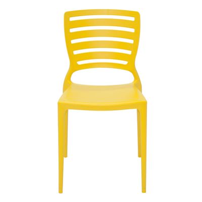 Cadeira Sofia encosto horizontal amarela Tramontina 92237000