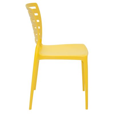 Cadeira Sofia encosto horizontal amarela Tramontina 92237000
