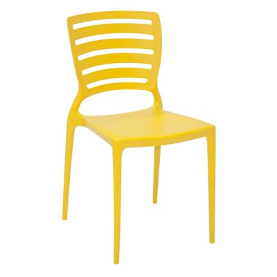 Cadeira Sofia encosto horizontal amarela Tramontina 92237000