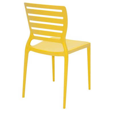 Cadeira Sofia encosto horizontal amarela Tramontina 92237000
