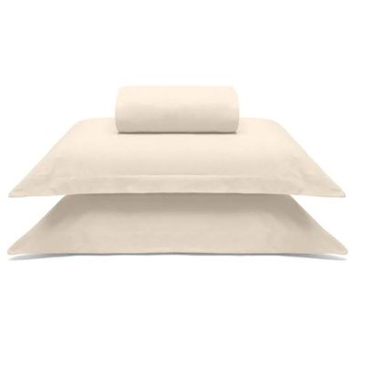 Jogo de Cama Buettner Solteiro Malha Liso 2 Peças Image Perola
