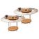 Kit 02 Mesas de Centro Para Sala Redonda Tampo Vidro Pés Aço Allure B01 Cinamomo - Lyam Decor
