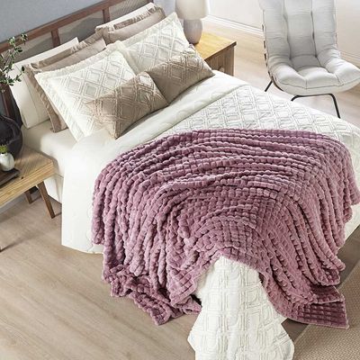 Cobertor Manta Paradise Ultrasoft Flannel Queen 2,40m x 2,20m 01 Peça - Rosa Peony
