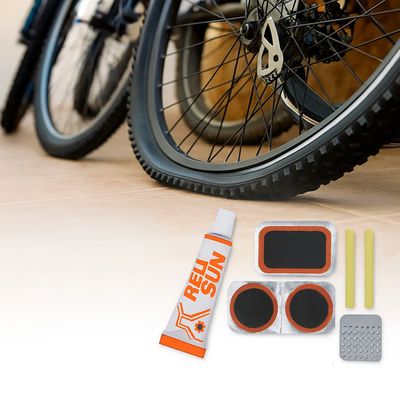 Kit de Remendo de Pneus para Bicicleta e Carrinho de Mão – Compacto e Prático  8 Peças
