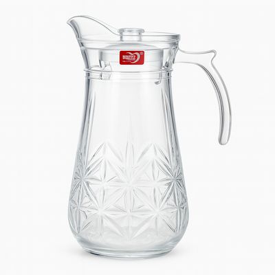 Jarra de Vidro com Tampa 1.7 Litros para Suco, Água e Bebidas – Mesa Posta