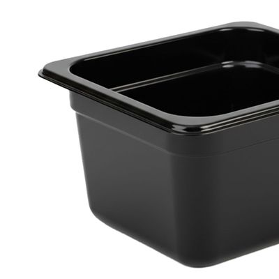 Cuba Gastronorm 1/6 100mm Preta em Polipropileno