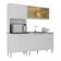 Armário De Cozinha Compacta Com Balcão Para Pia Siena Multimóveis Mp2217 Branco Branco
