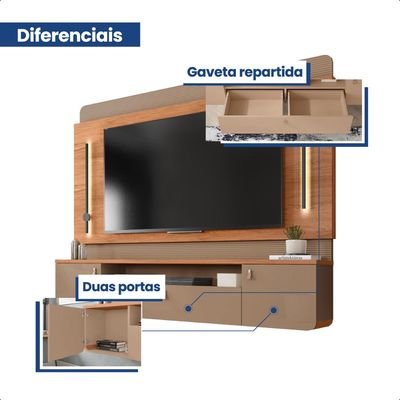 Painel  Com Led Para Tv até 75 Polegadas Dali Caemmun