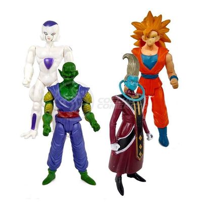 Kit 4 Bonecos Dragon Ball Super 15Cm