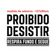 Adesivo De Parede Academia Frase Proibido Desistir (126x95cm) Cor Preto
