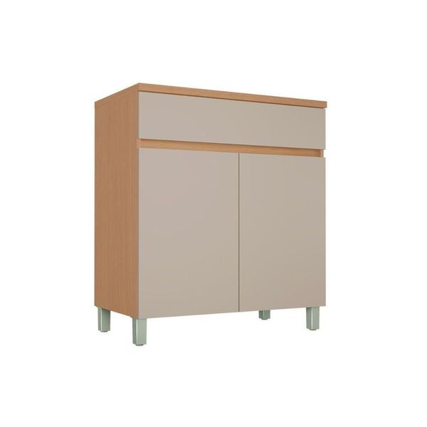 Balcão Cozinha Nesher Realeza C/ 2 Portas 1gav 80cm Carvalho/greice