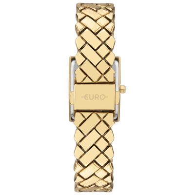 Relógio Euro Feminino Ref: Eu2035yxu/4d Clássico Retangular Dourado